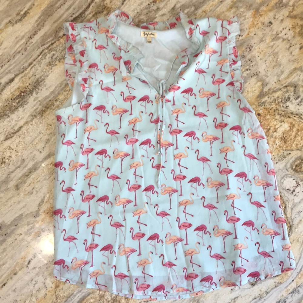 Large flamingo blouse